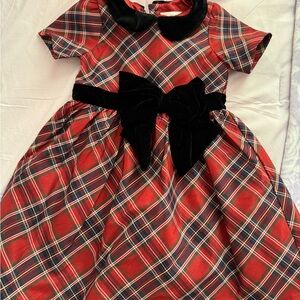 Gymboree Red Plaid Dress with Velvet Collar